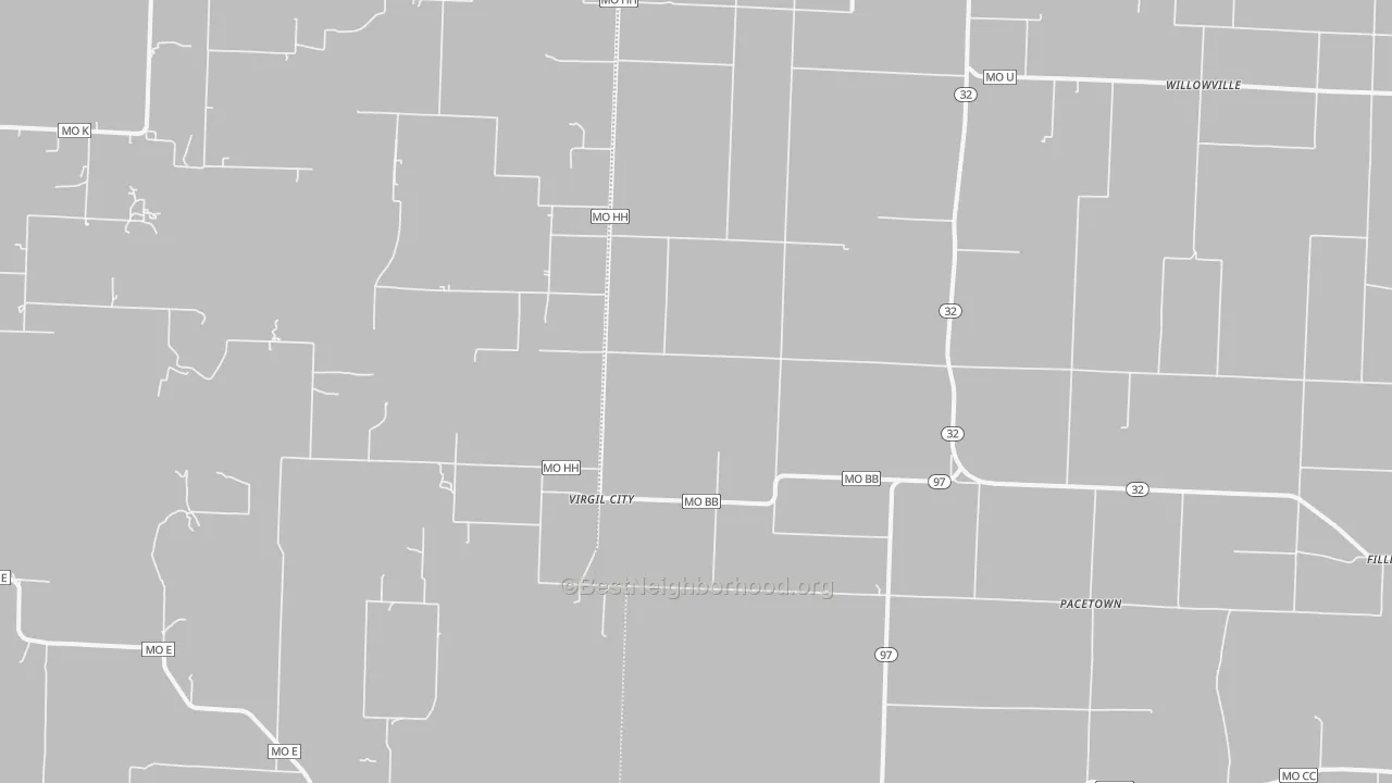 Transit Grade map of Virgil City, MO