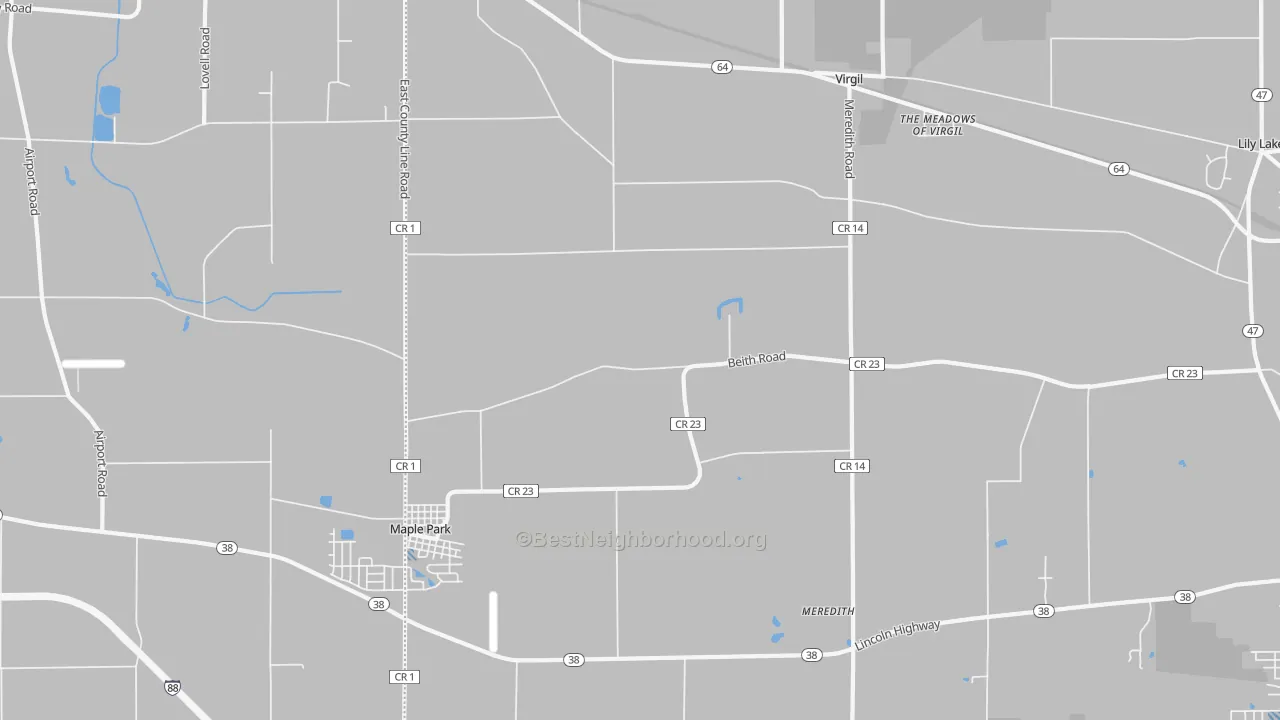Transit Grade map of Virgil, IL