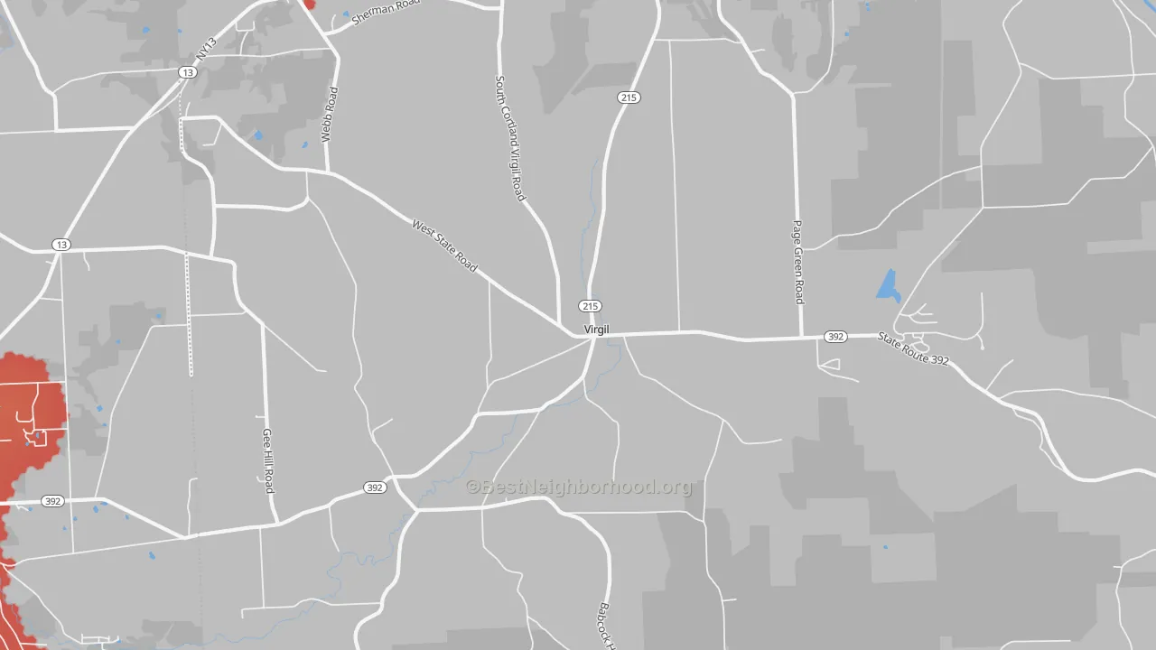 Transit Grade map of Virgil, NY