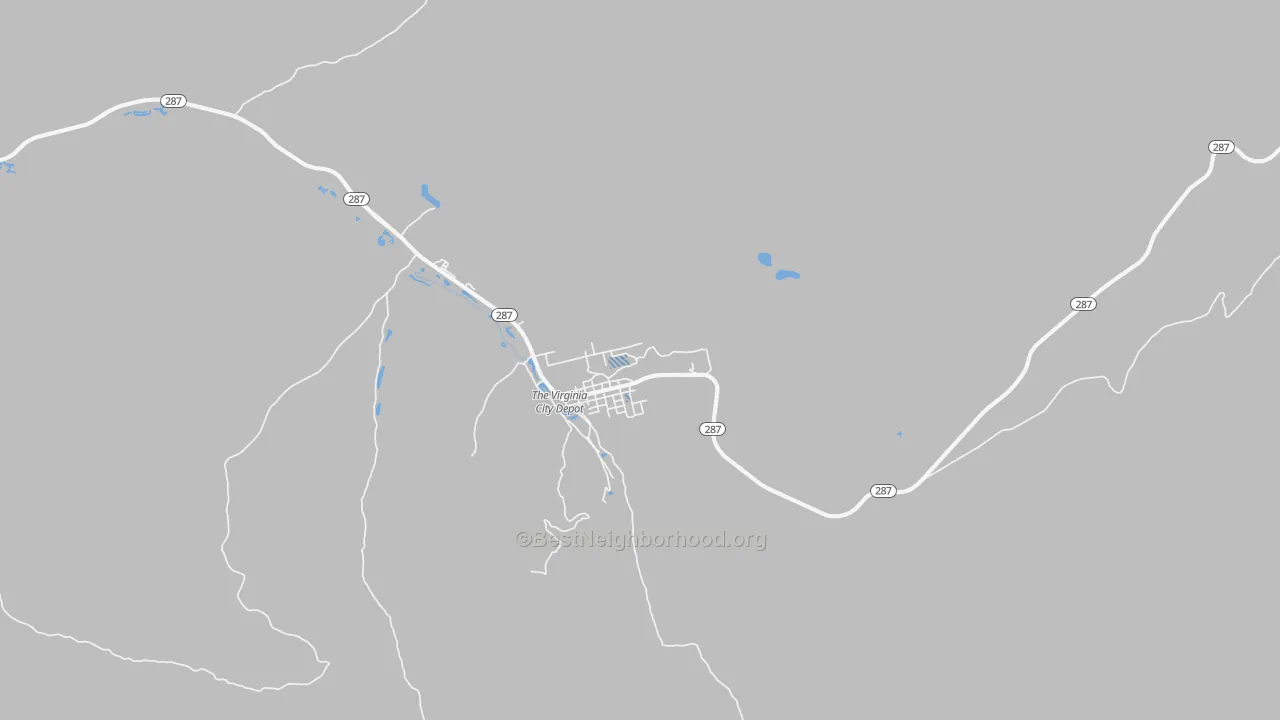 Transit Grade map of Virginia City, MT