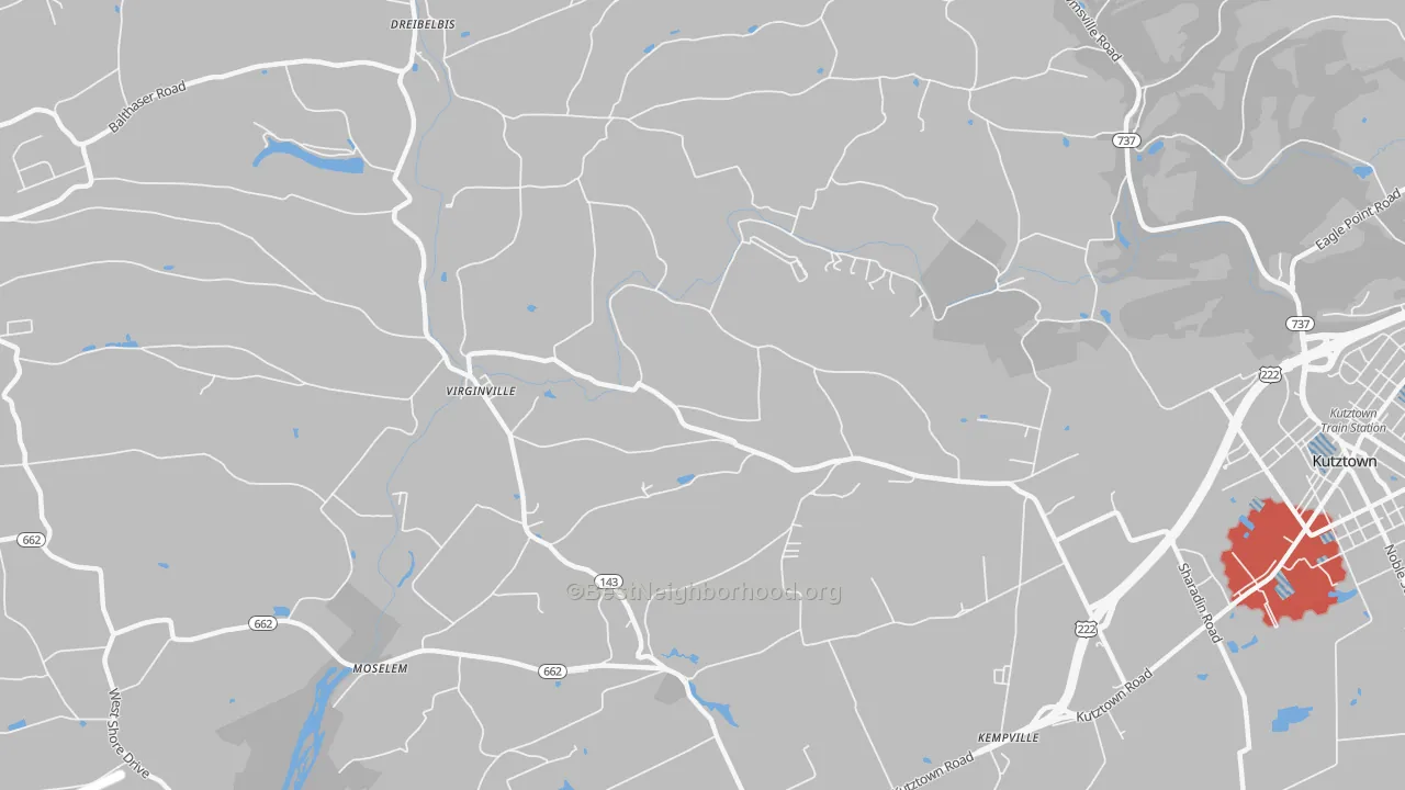 Transit Grade map of Virginville, PA