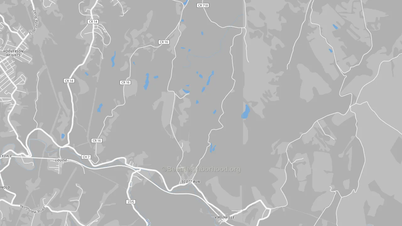 Transit Grade map of Virginville, WV