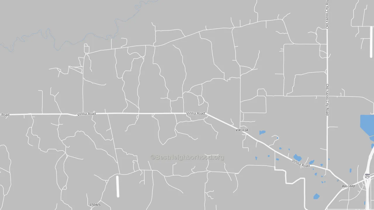 Transit Grade map of Virlilia, MS
