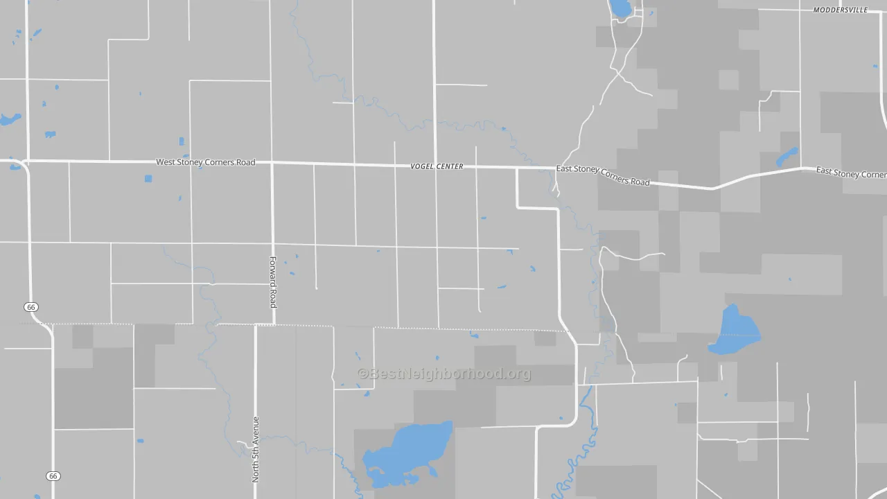 Transit Grade map of Vogel Center, MI