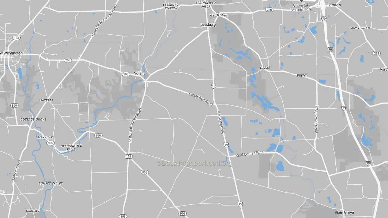 Transit Grade map of Volant, PA