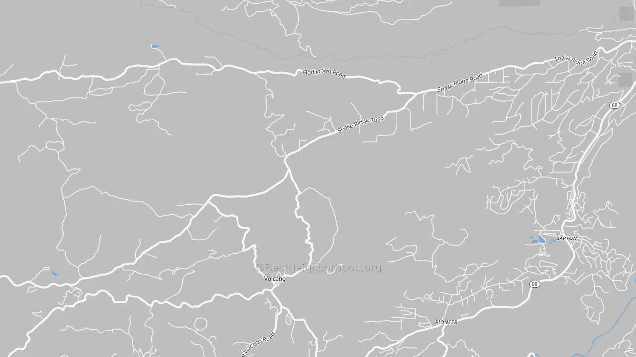 Transit Grade map of Volcano, CA