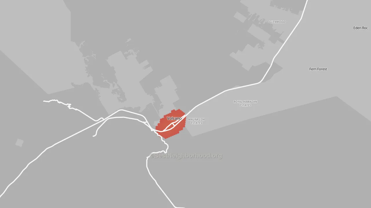 Transit Grade map of Volcano, HI
