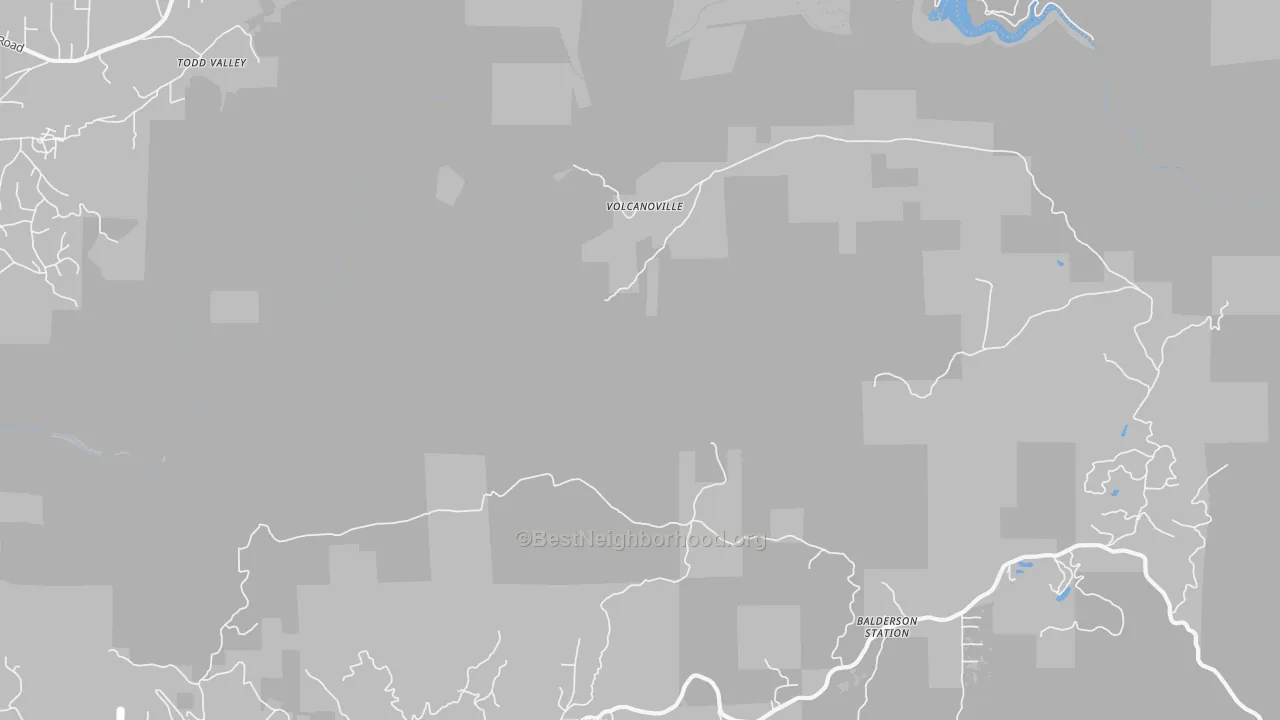 Transit Grade map of Volcanoville, CA