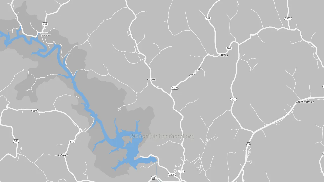 Transit Grade map of Volga, KY