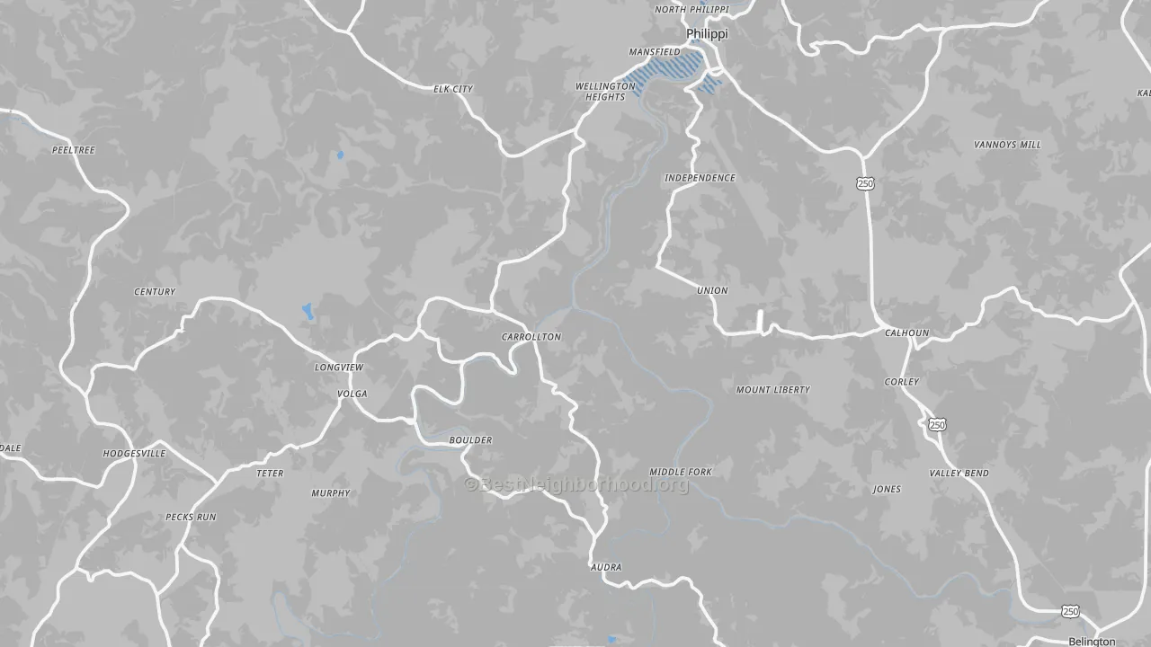 Transit Grade map of Volga, WV
