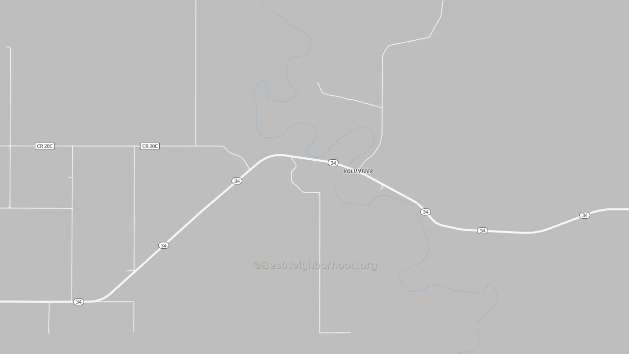 Transit Grade map of Volunteer, SD