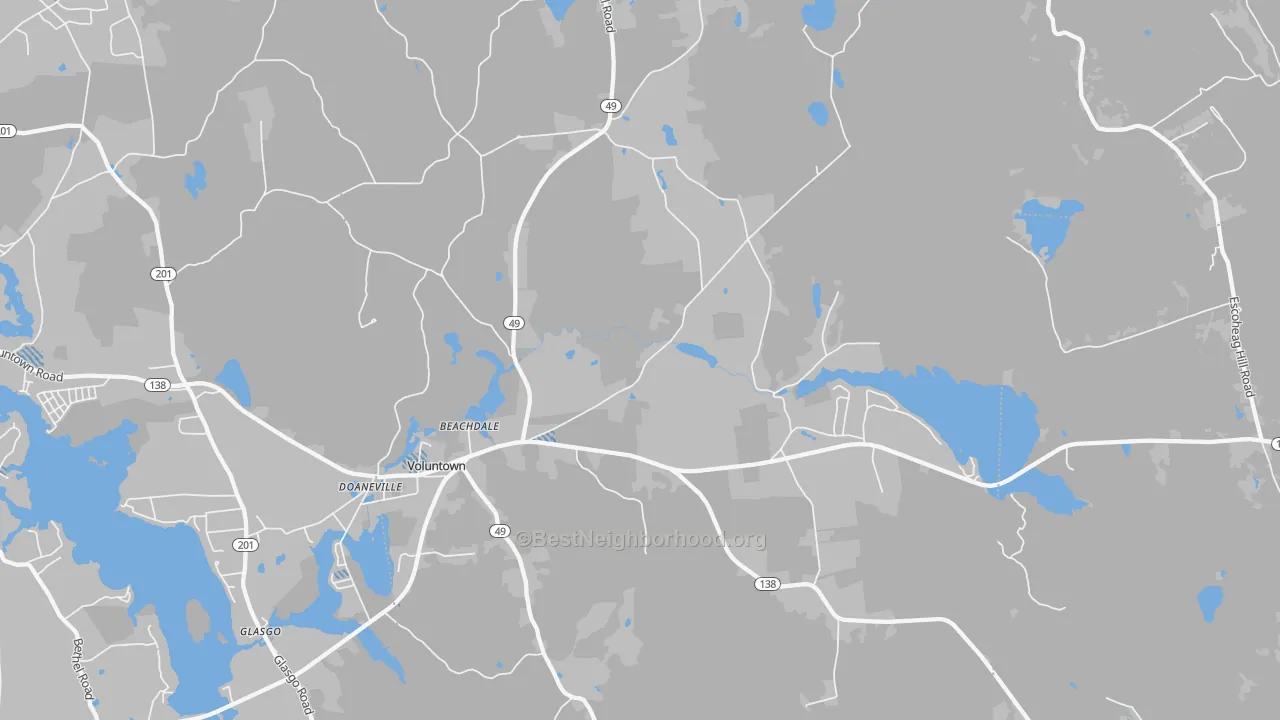 Transit Grade map of Voluntown, CT