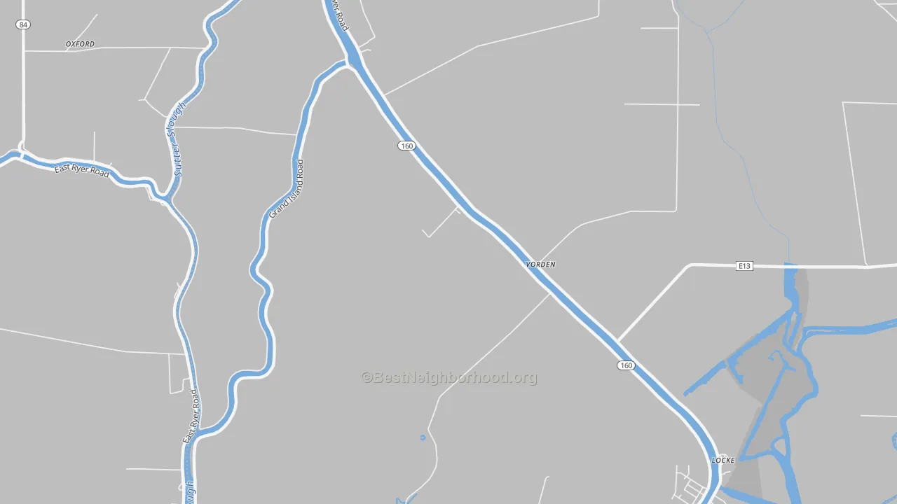 Transit Grade map of Vorden, CA