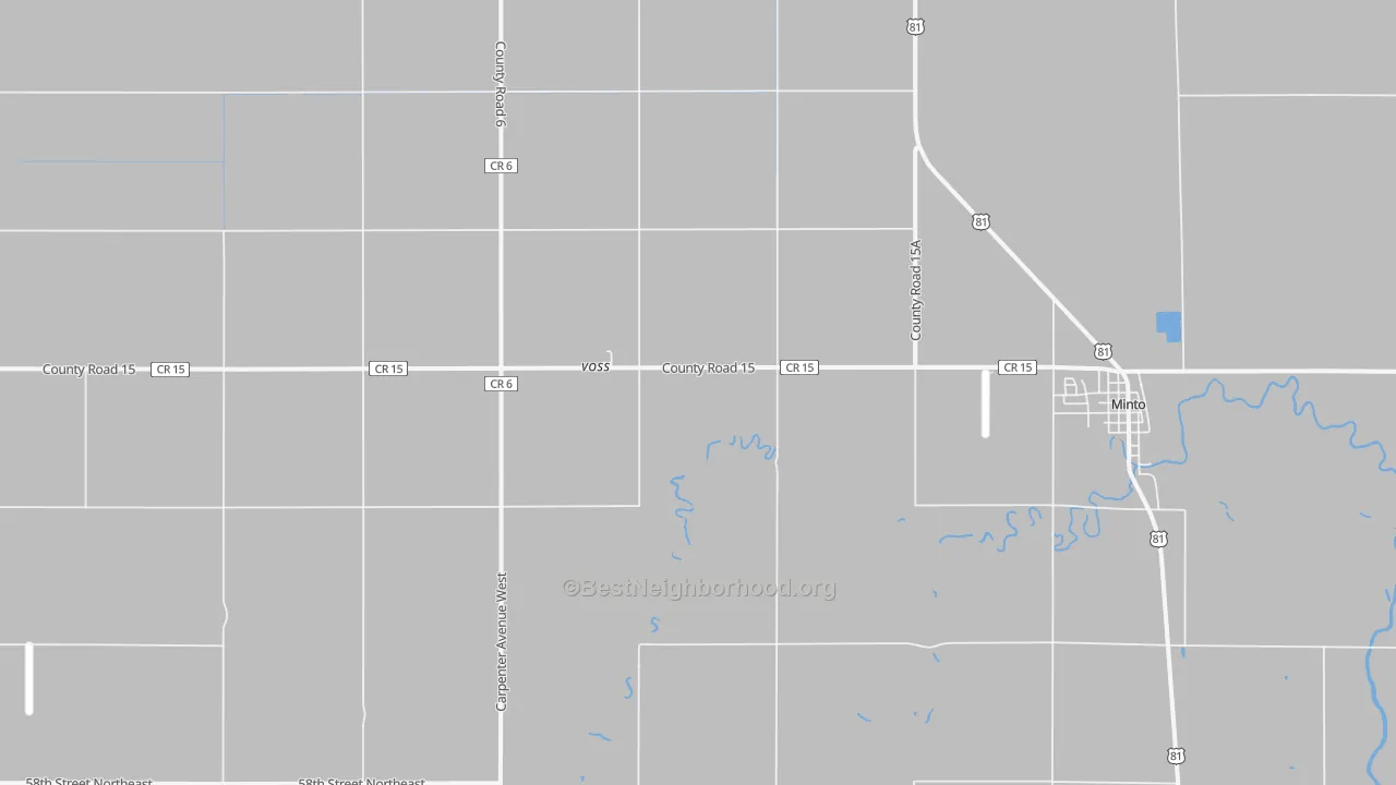 Transit Grade map of Voss, ND