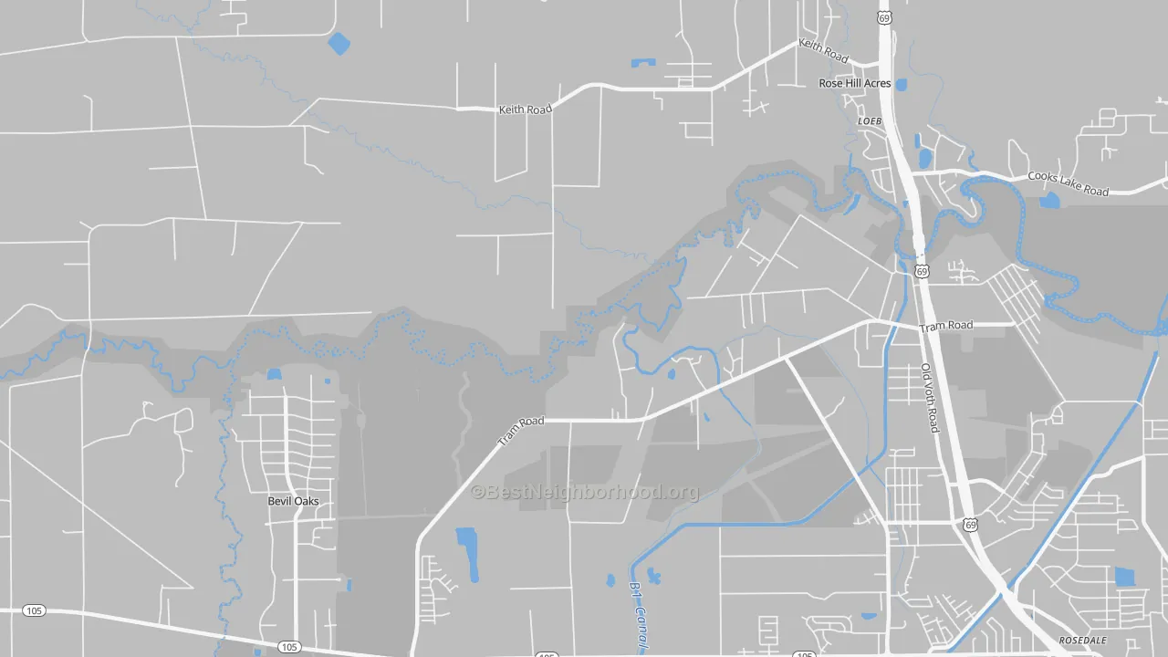 Transit Grade map of Voth, TX