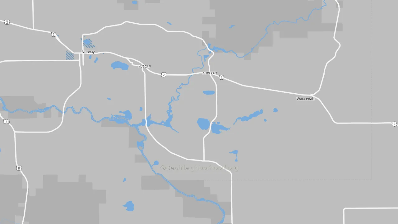 Transit Grade map of Vulcan, MI