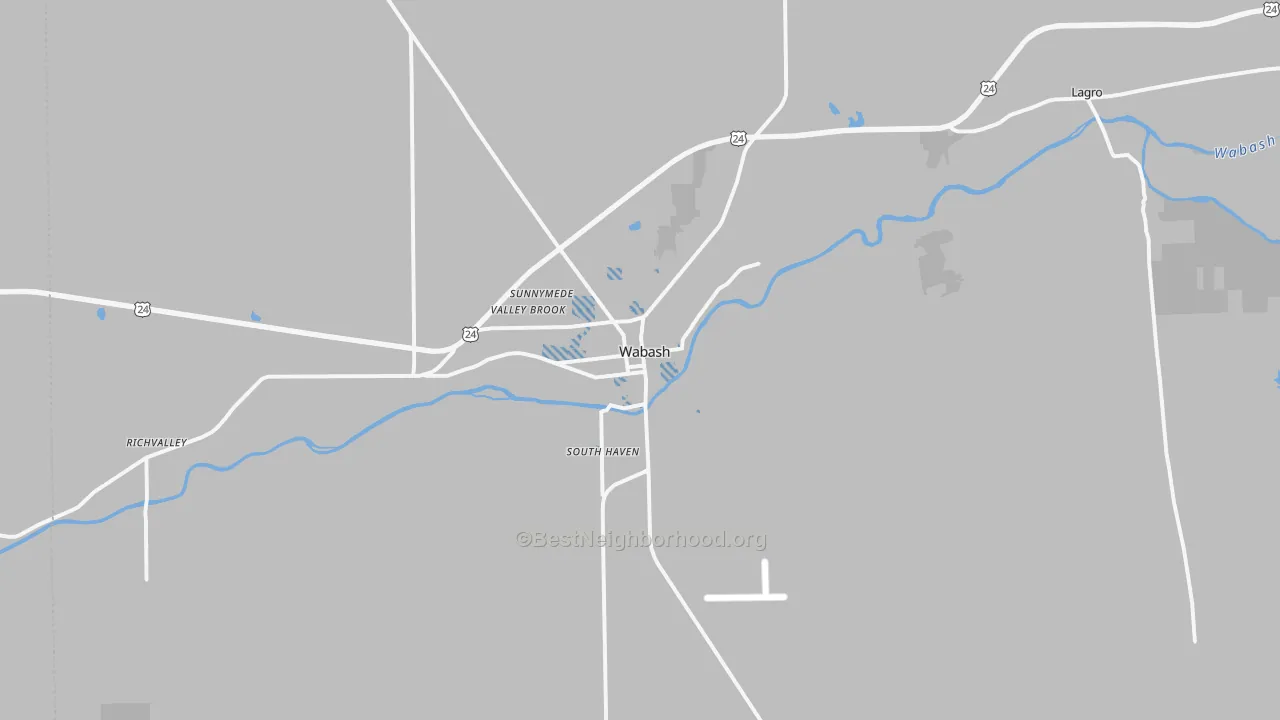 Transit Grade map of Wabash, IN