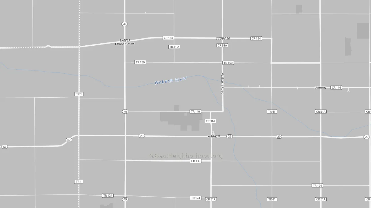 Transit Grade map of Wabash, OH