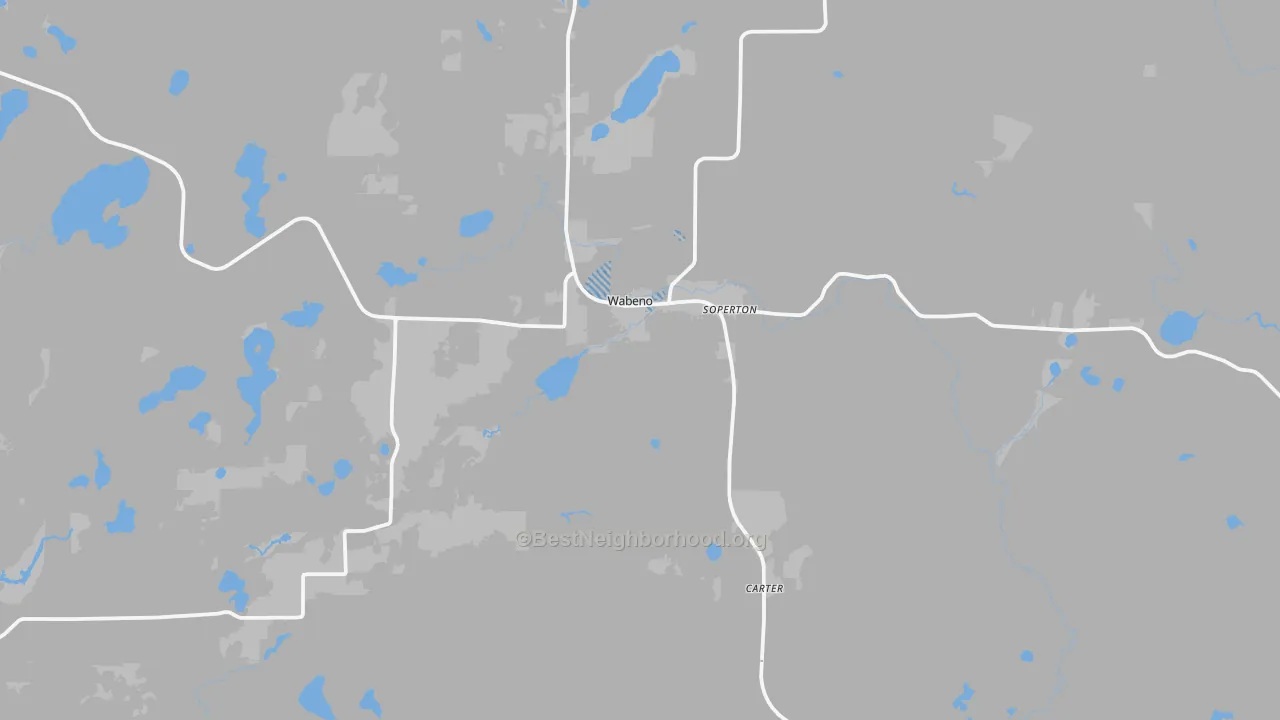 Transit Grade map of Wabeno, WI