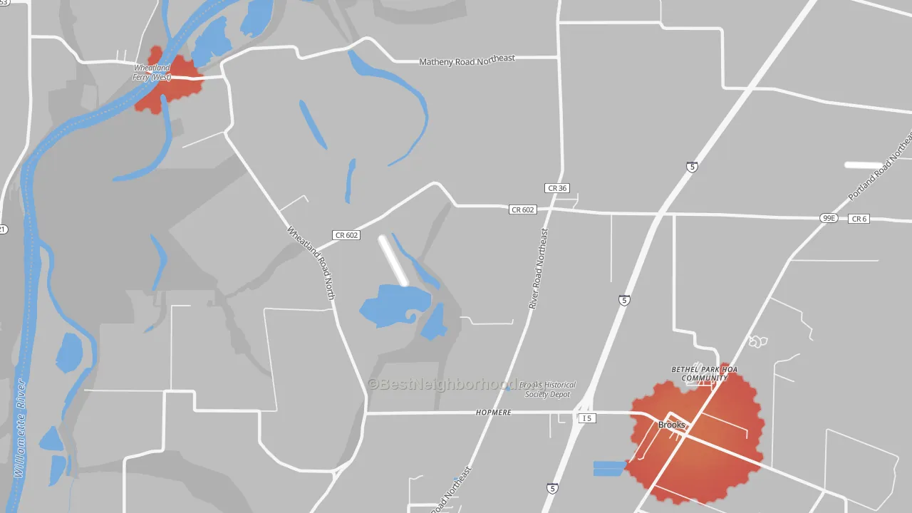 Transit Grade map of Waconda, OR