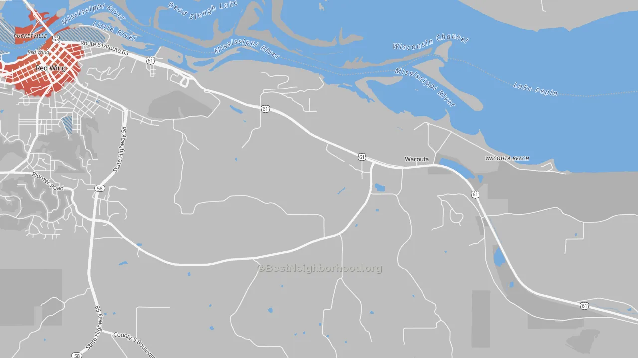 Transit Grade map of Wacouta, MN