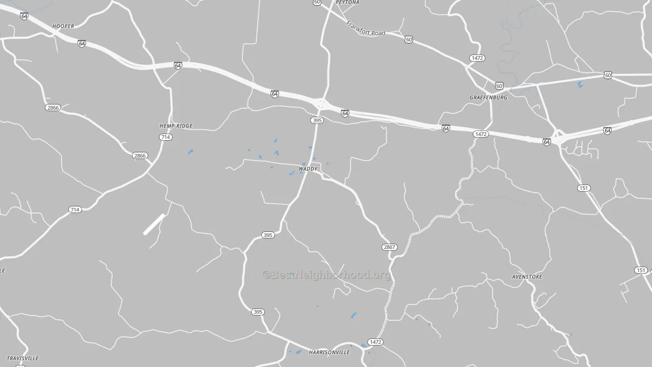 Transit Grade map of Waddy, KY