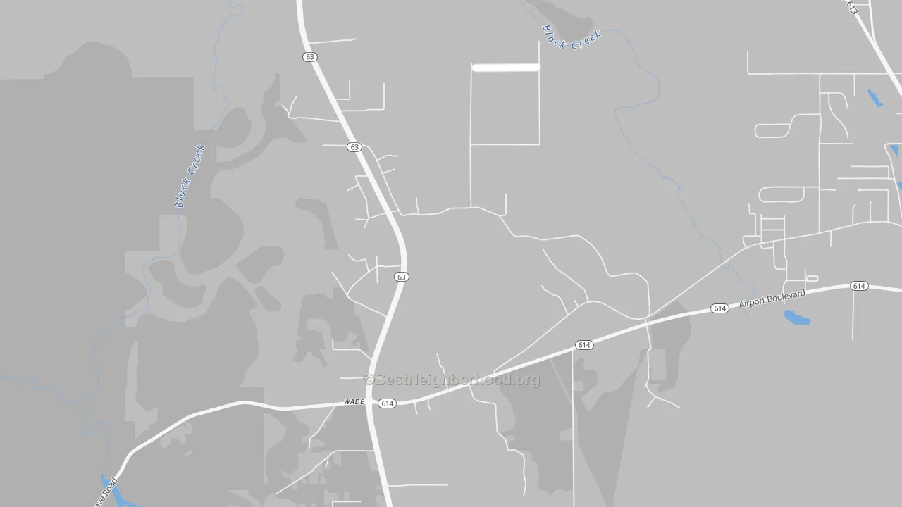 Transit Grade map of Wade, MS