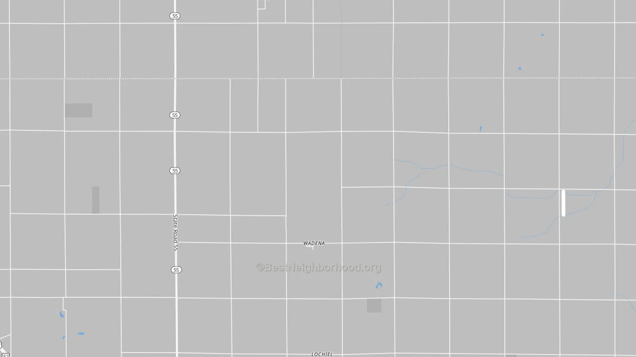 Transit Grade map of Wadena, IN