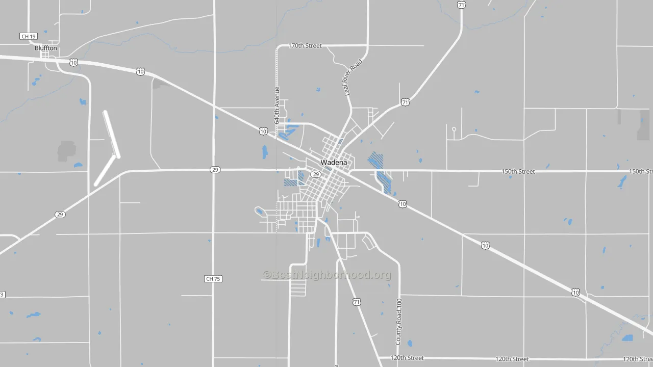 Transit Grade map of Wadena, MN