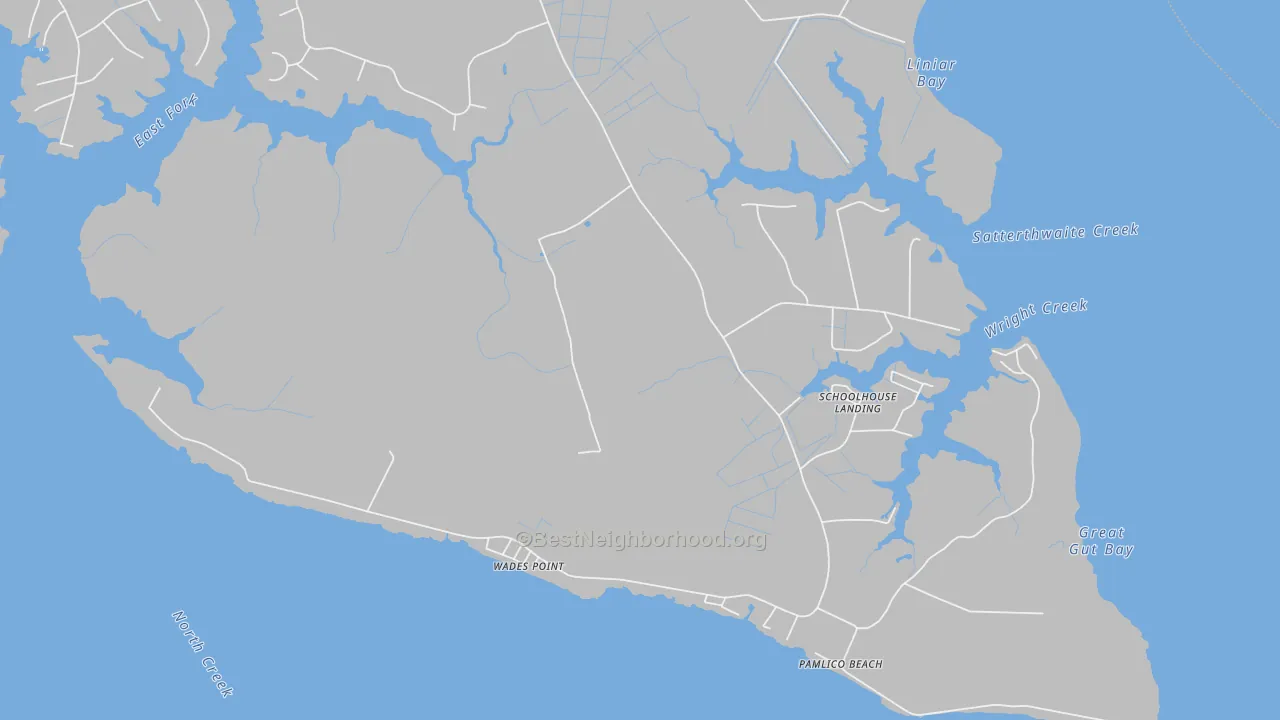 Transit Grade map of Wades Point, NC