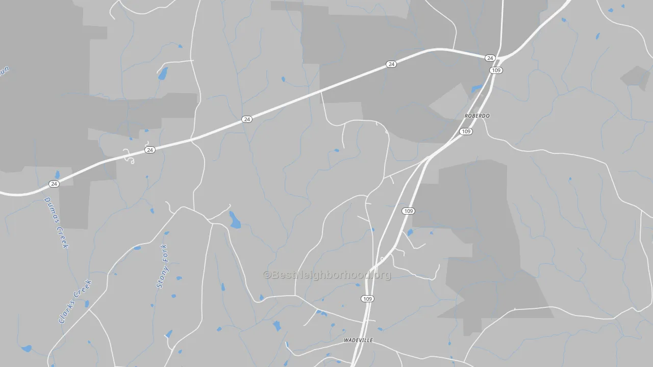 Transit Grade map of Wadeville, NC