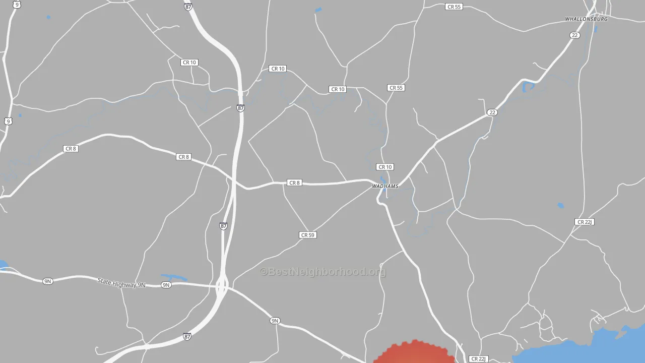 Transit Grade map of Wadhams, NY