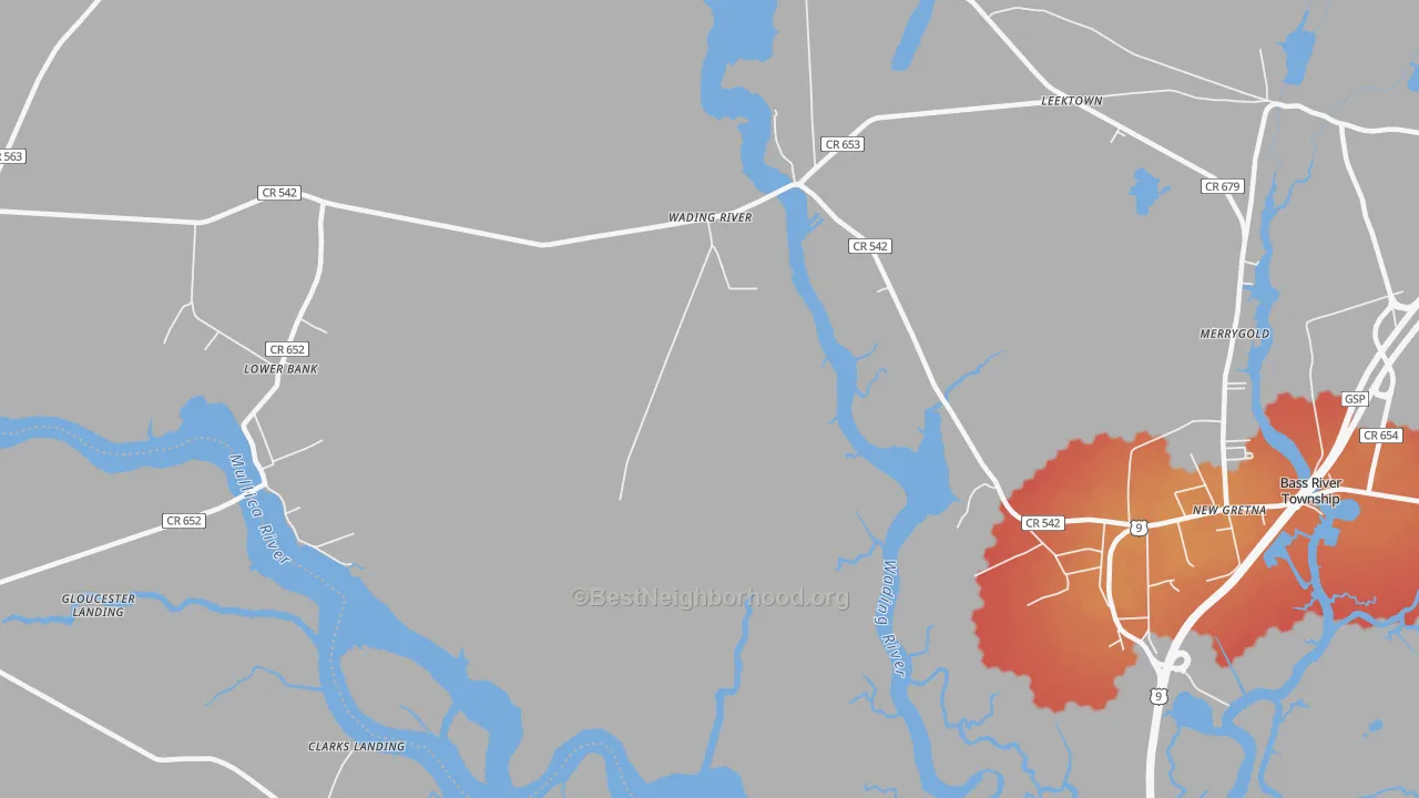Transit Grade map of Wading River, NJ
