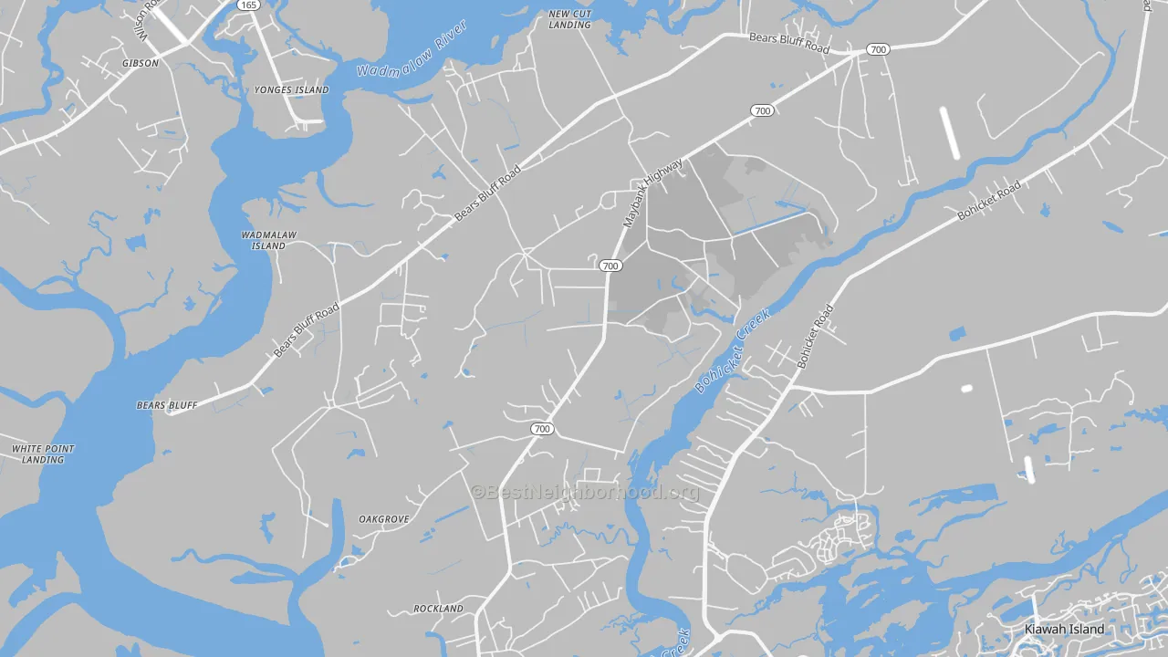 Transit Grade map of Wadmalaw Island, SC