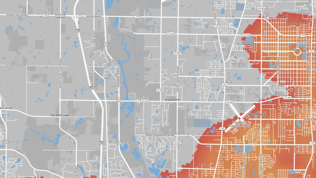 Transit Grade map of Wadsworth, IL