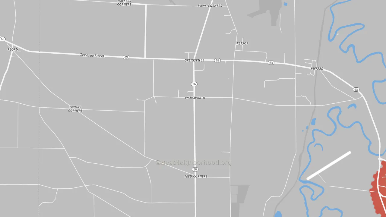 Transit Grade map of Wadsworth, NY