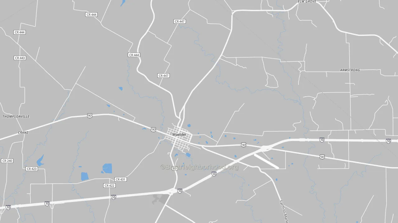 Transit Grade map of Waelder, TX