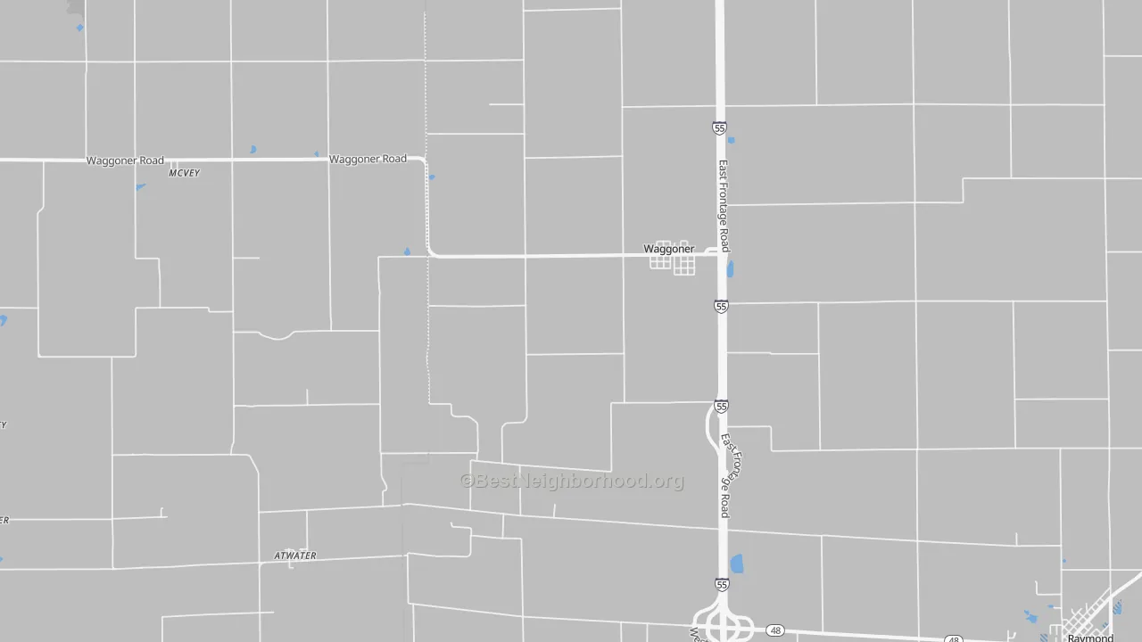 Transit Grade map of Waggoner, IL