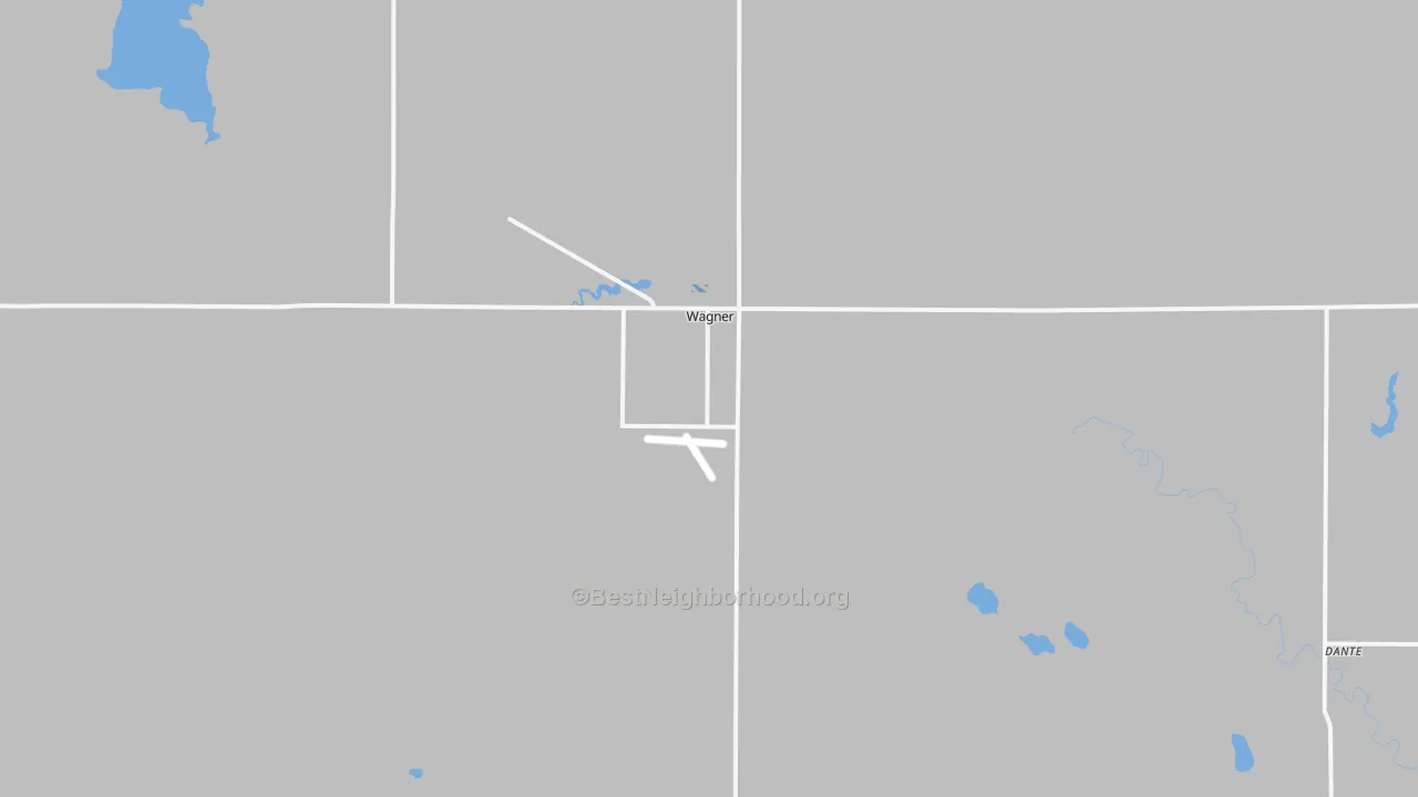 Transit Grade map of Wagner, SD