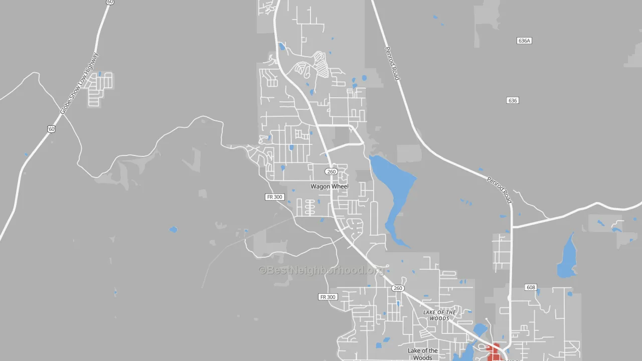 Transit Grade map of Wagon Wheel, AZ