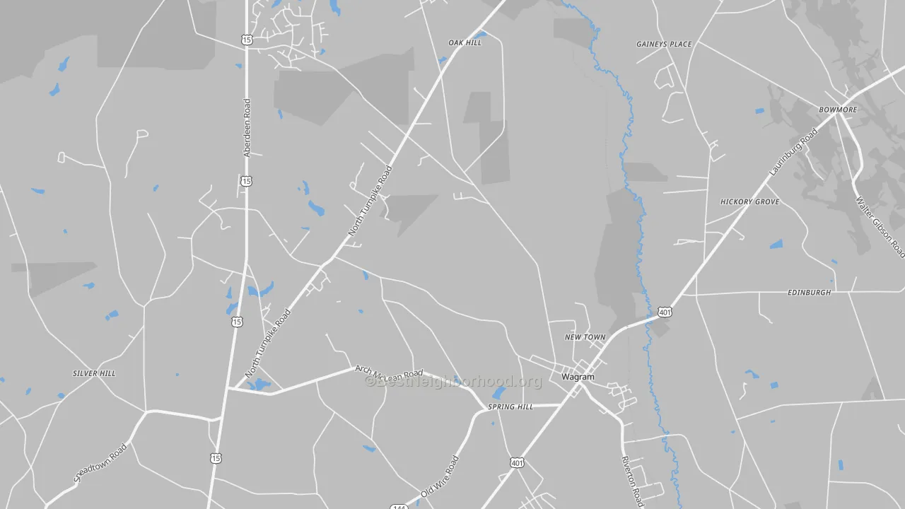 Transit Grade map of Wagram, NC