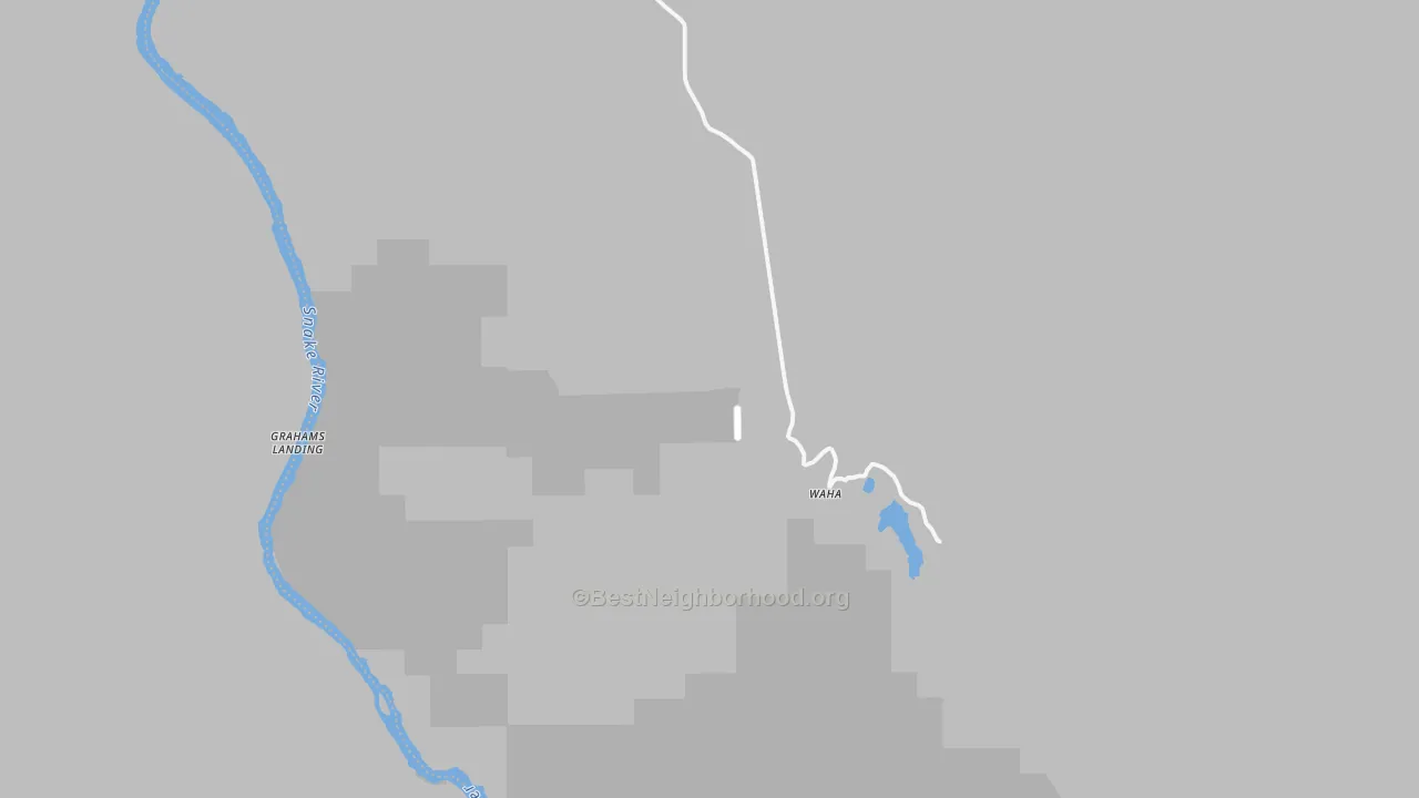 Transit Grade map of Waha, ID