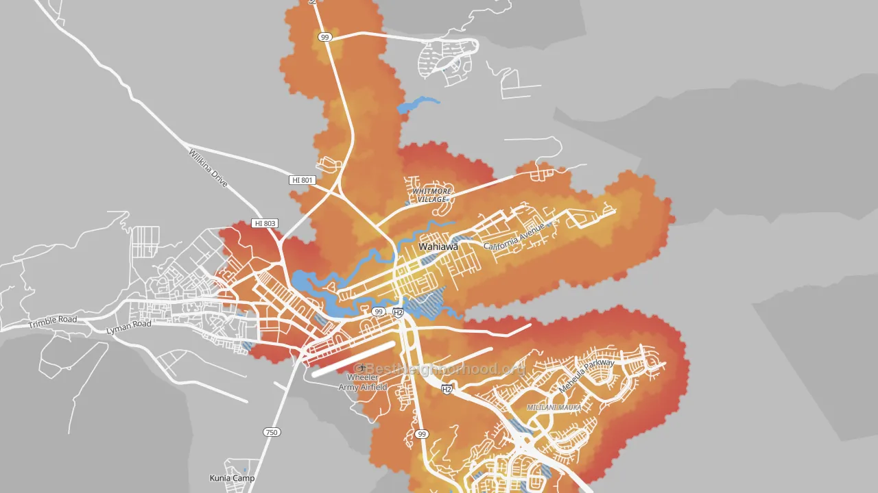 Transit Grade map of Wahiawa, HI