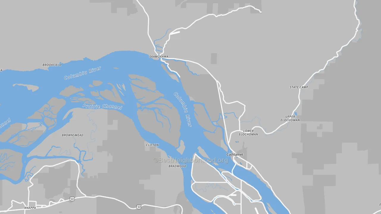 Transit Grade map of Wahkiakum County, WA