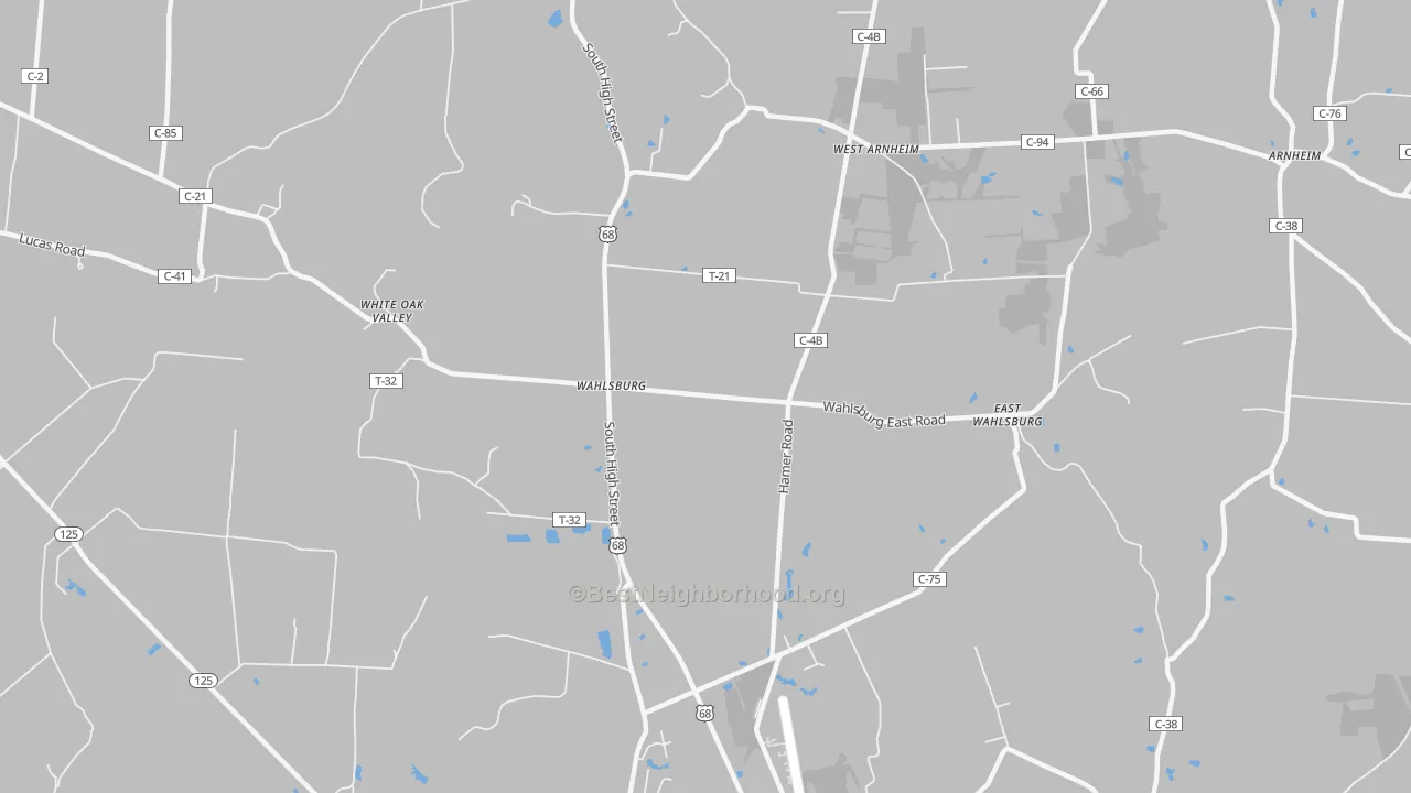Transit Grade map of Wahlsburg, OH