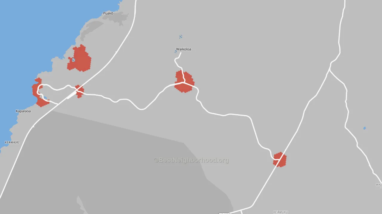 Transit Grade map of Waikoloa Village, HI