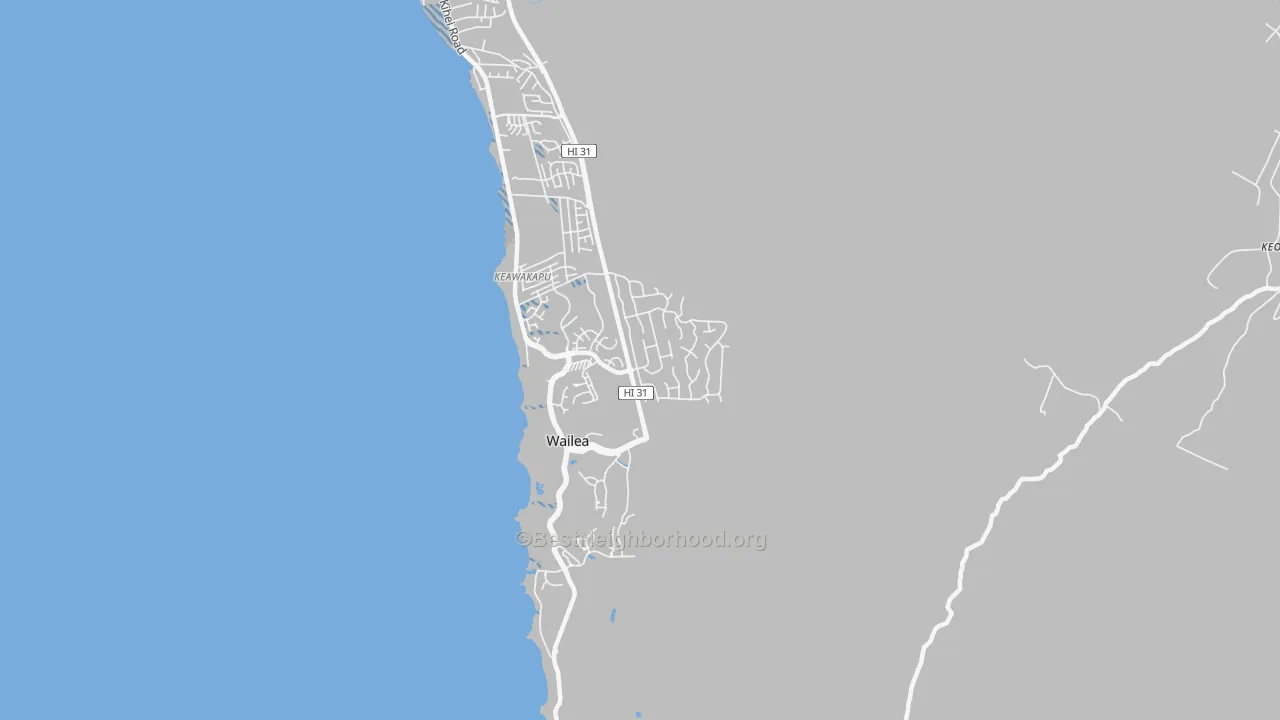 Transit Grade map of Wailea, Kihei, HI