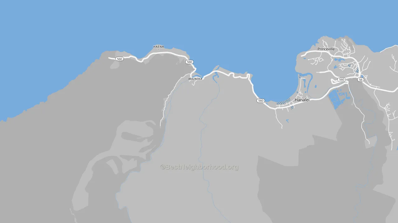 Transit Grade map of Wainiha, HI