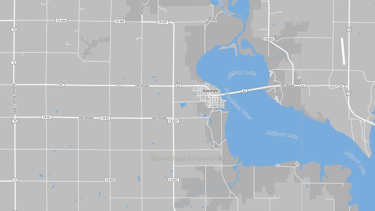 Transit Grade map of Wakefield, KS