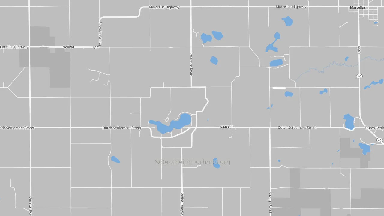 Transit Grade map of Wakelee, MI
